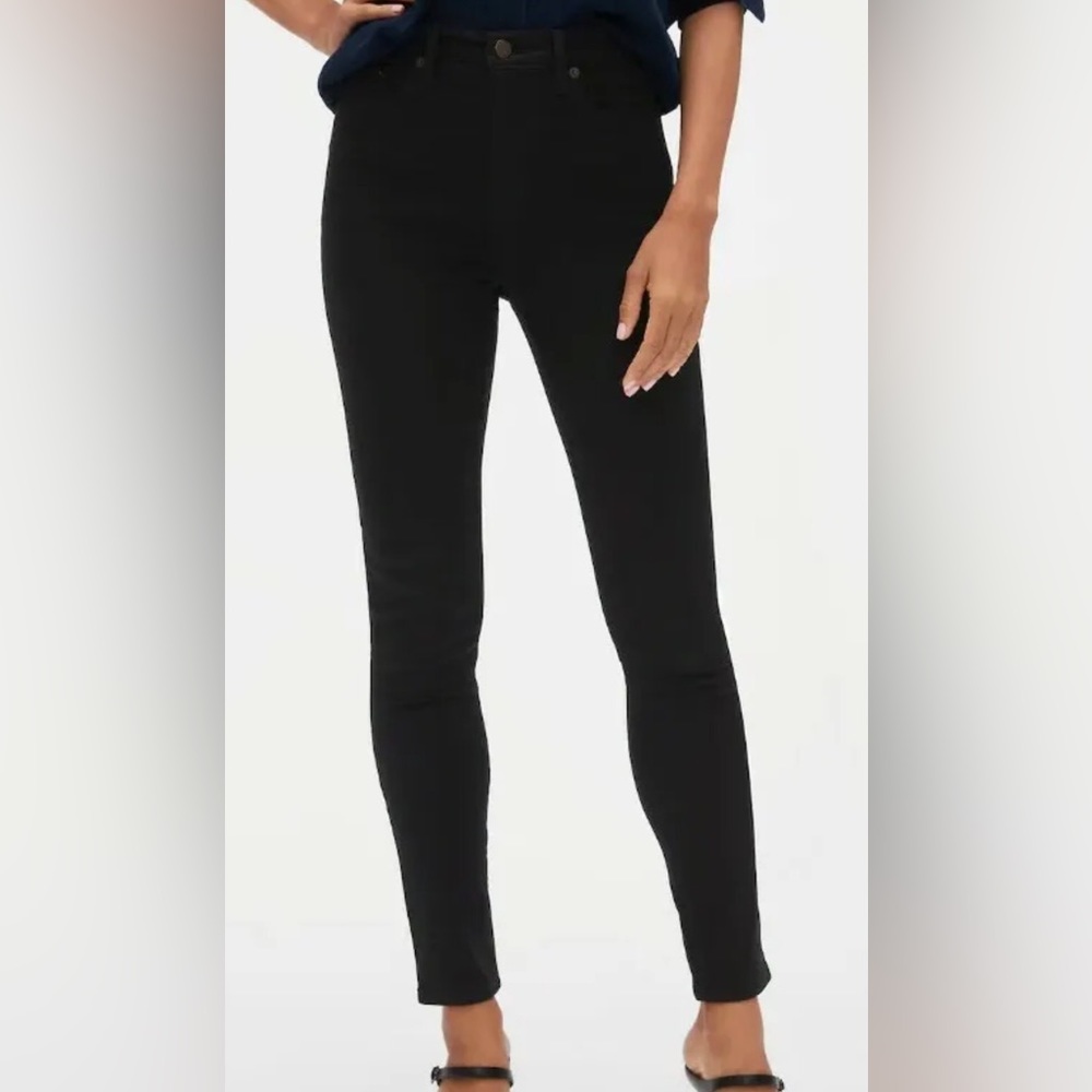 Banana Republic Premium Sz 32” High Rise Black Skinny Women's Pants Stretch NWOT